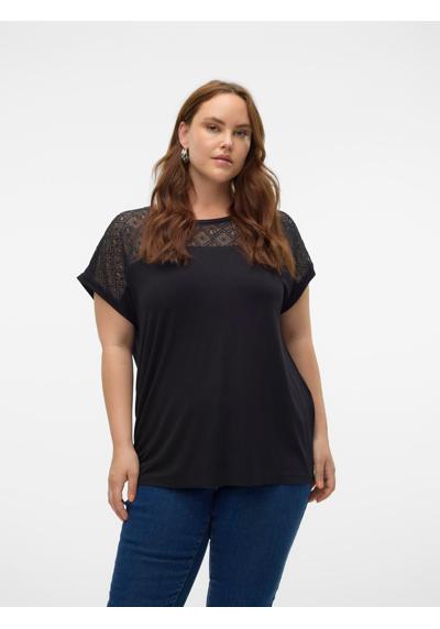 Кружевная рубашка VMCANNE SS O-NECK LACE TOP JRS NOOS CUR