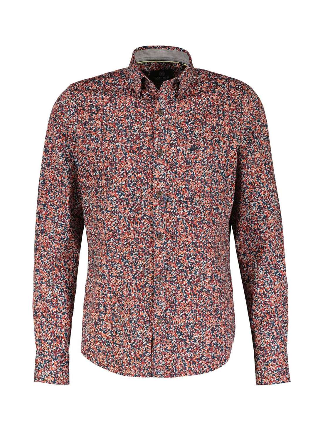 Рубашка с длинным рукавом LERROS Langarmhemd mit Stretchanteil, floral bedruckt