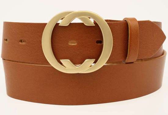 Кожаный ремень с серебряной застежкой