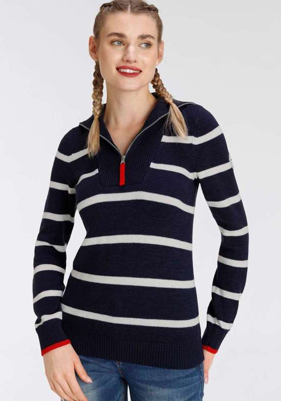 Футболка Troyer на молнии классического полосатого дизайна.