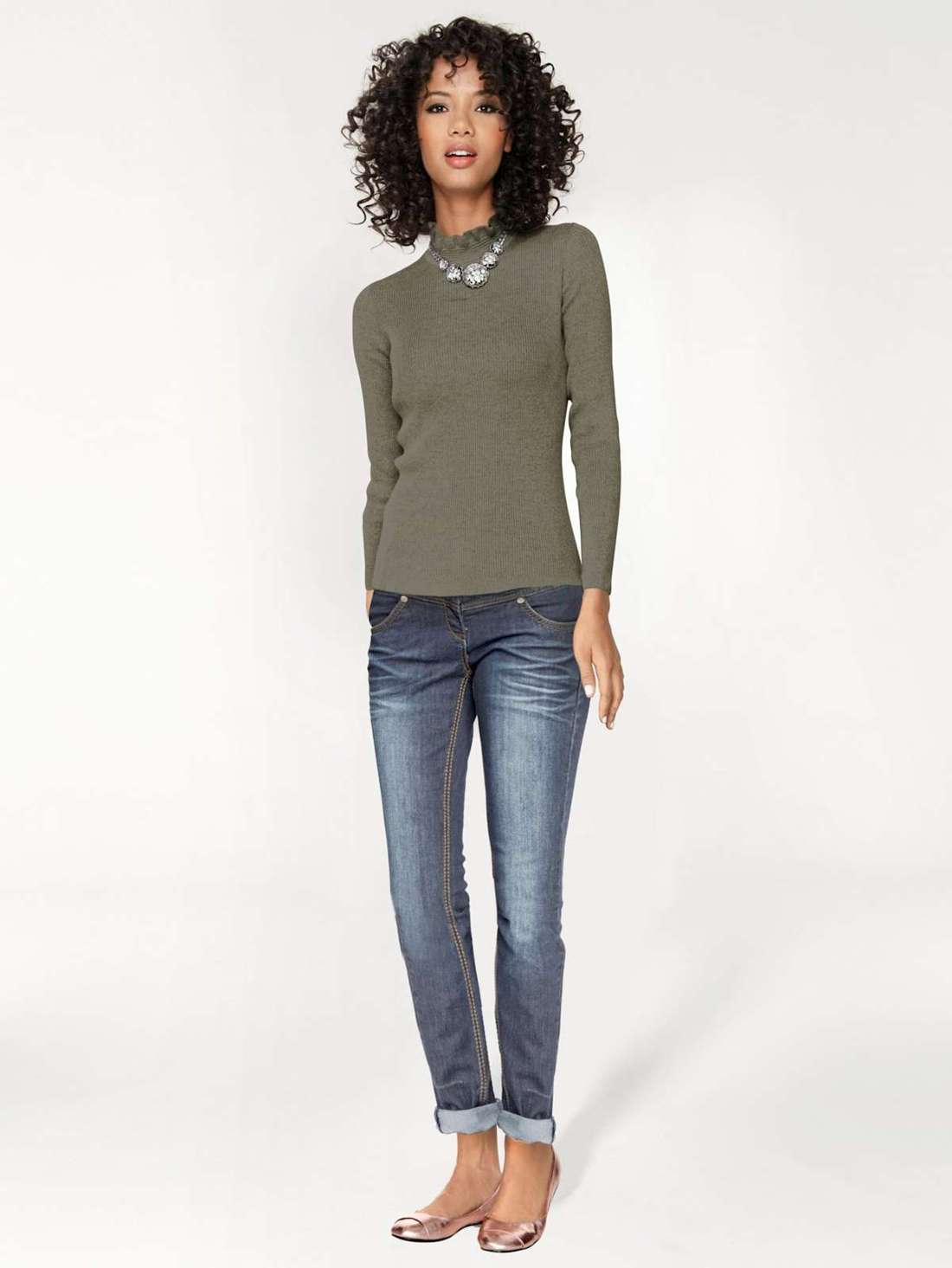 Свитер с воротником-стойкой Stehkragen-Pullover