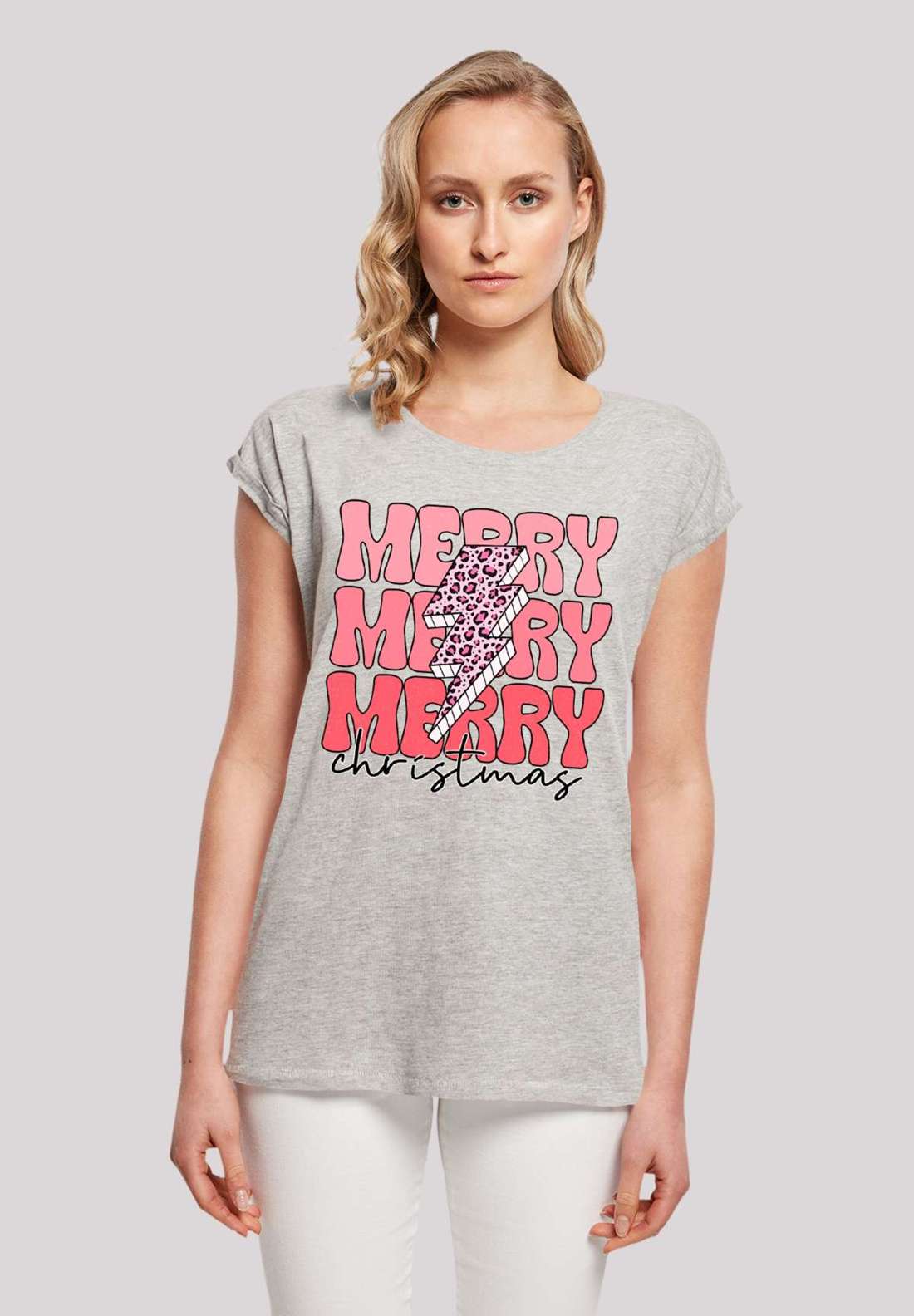 футболка Merry Weihnachten Print Leo Print