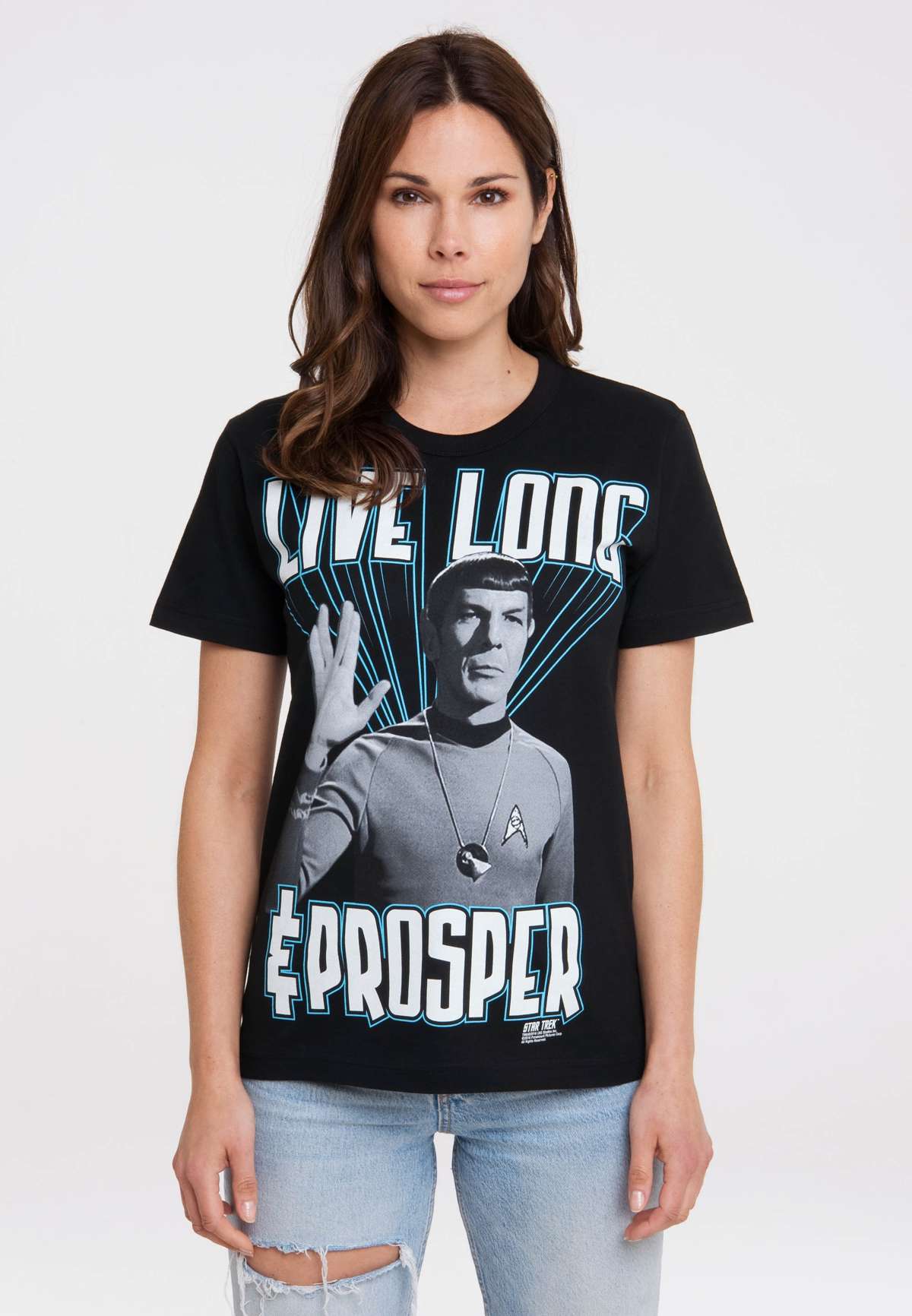 Футболка с лицензионным принтом Star Trek - Spock, Live Long