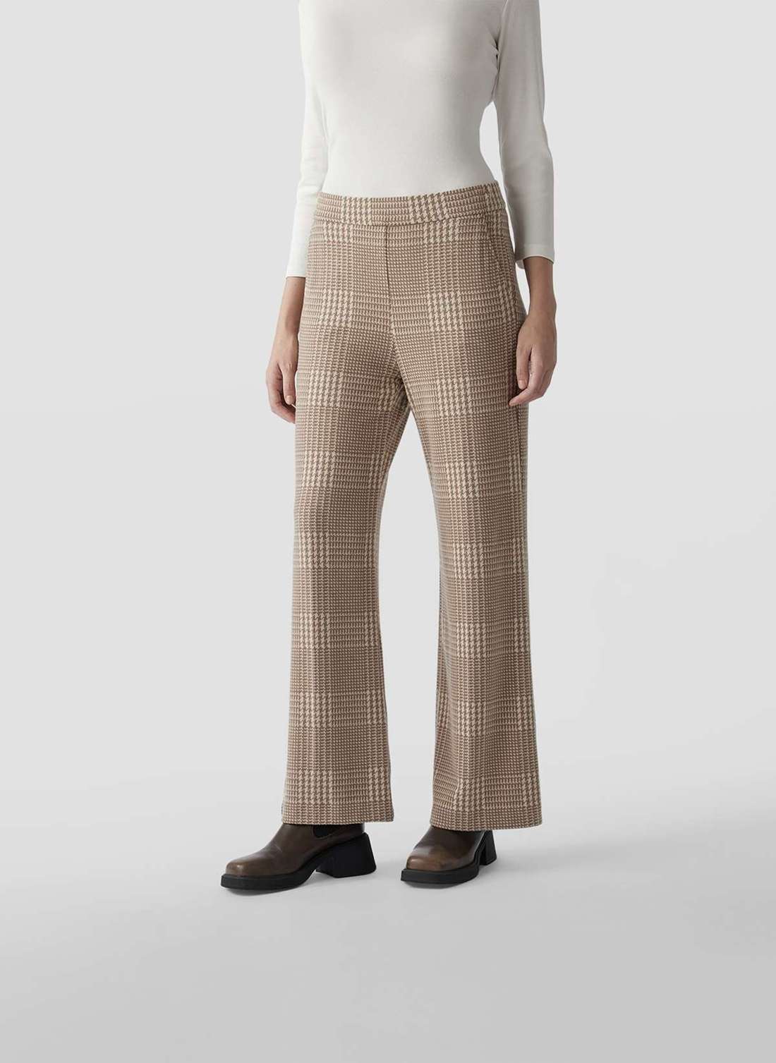 Брюки из джерси Glencheck-Hose für klassischen Look mit modernem Komfort