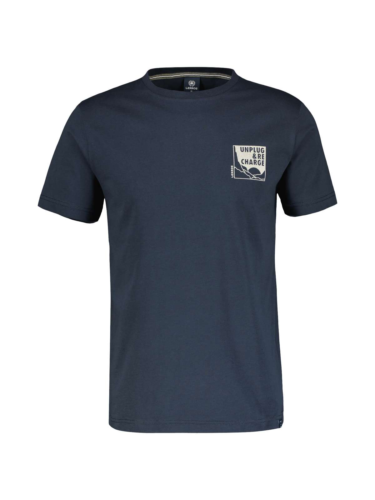 футболка LERROS Herren T-Shirt mit kleinem Mottoprint