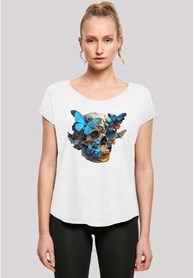 футболка Schmetterling Skull LONG TEE