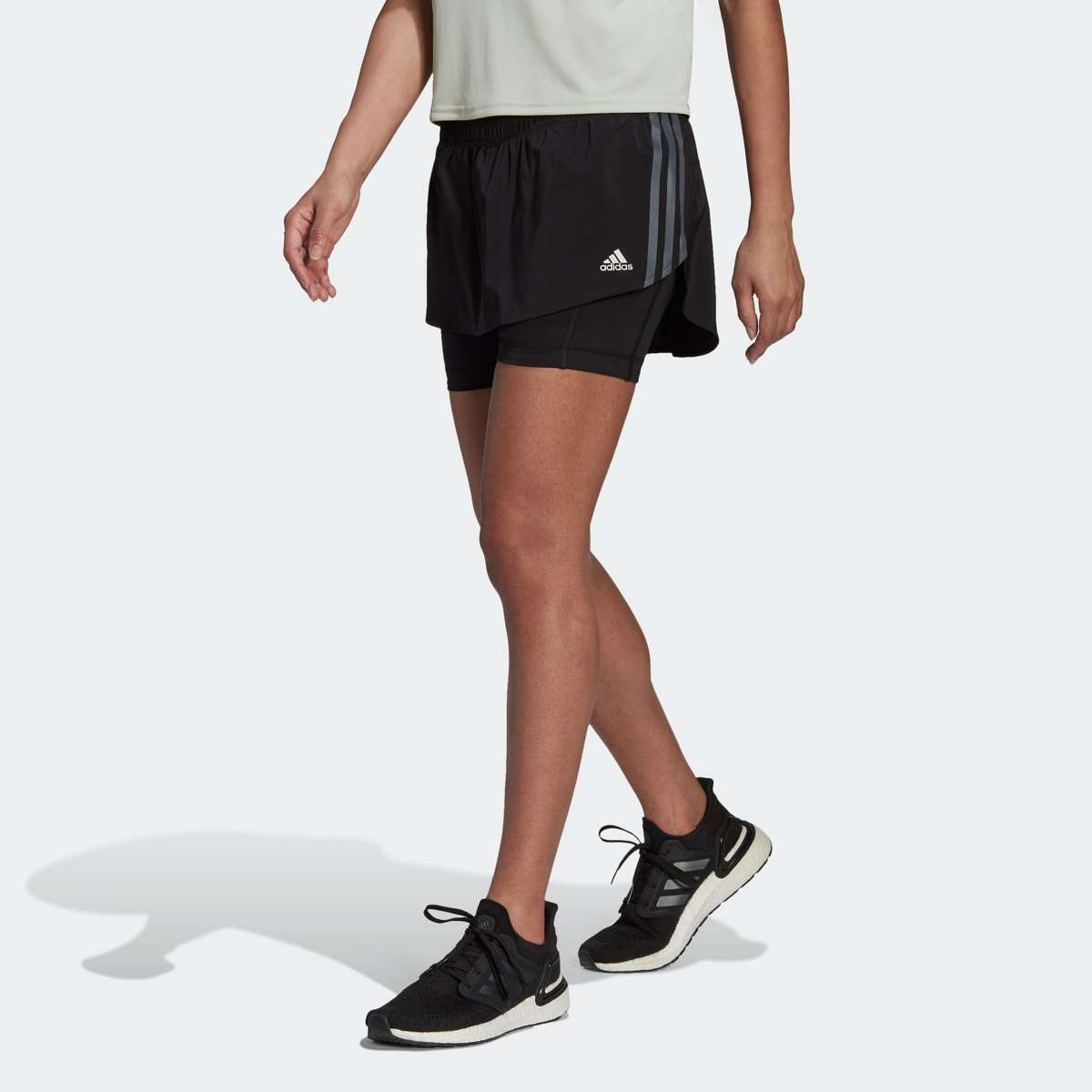 Шорты для бега RUN ICONS 3STREIFEN RUNNING SKORT