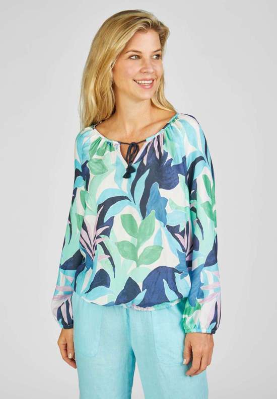 Классическая блузка Bluse mit Bändern