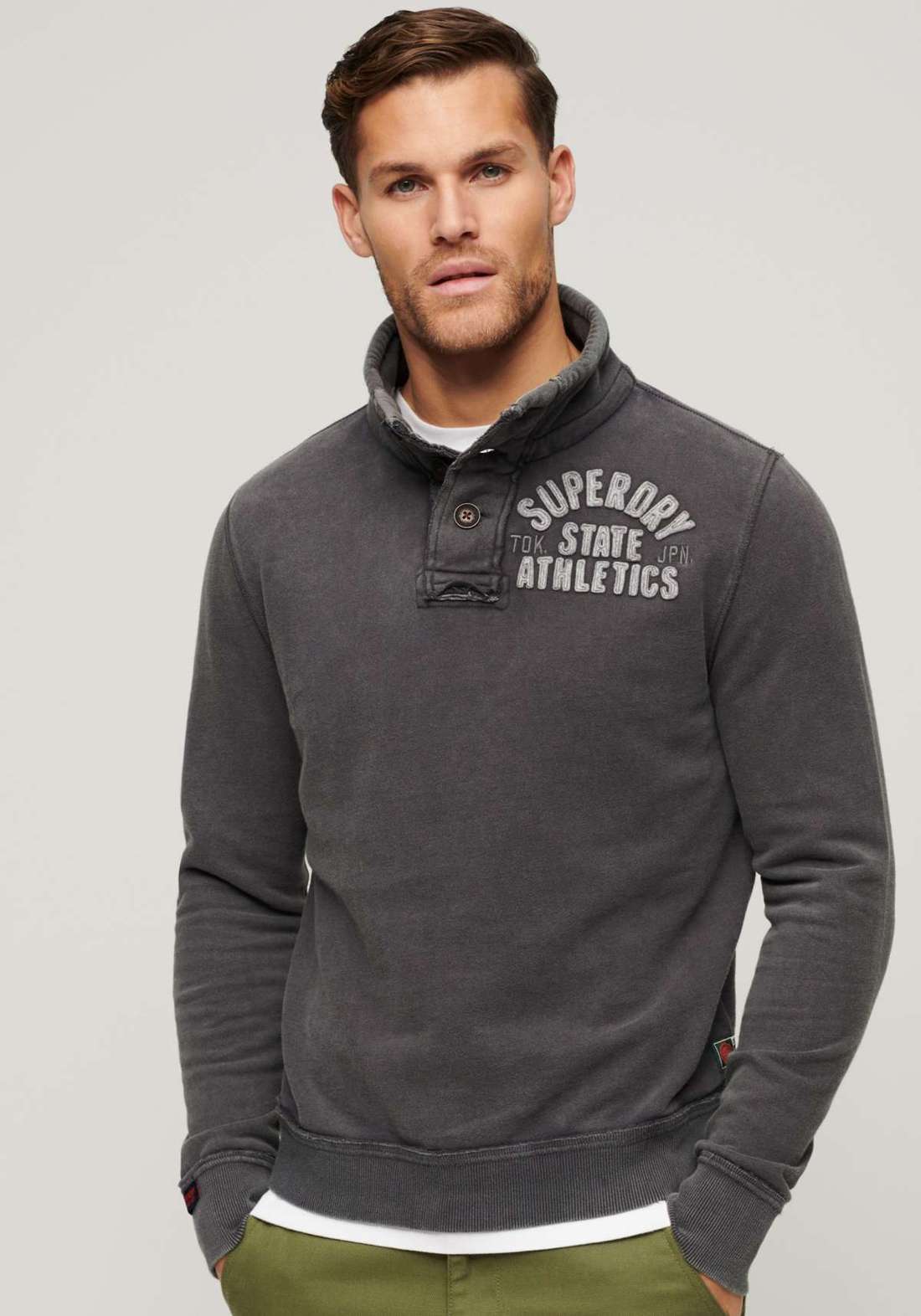 толстовка Vintage Athletic Henley Jumper