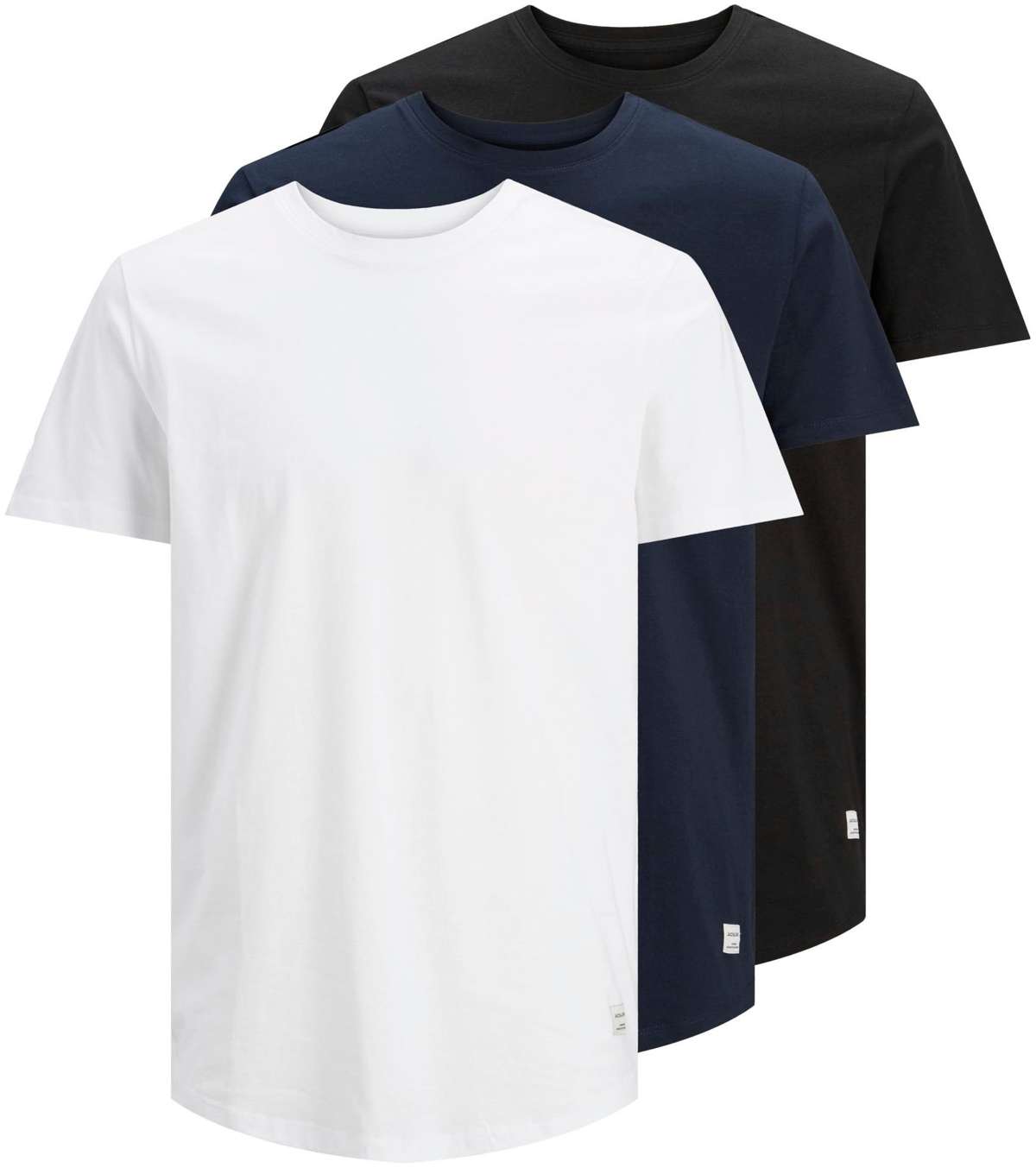 рубашка с круглым вырезом JJENOA TEE SS CREW NECK 3PK MP NOOS