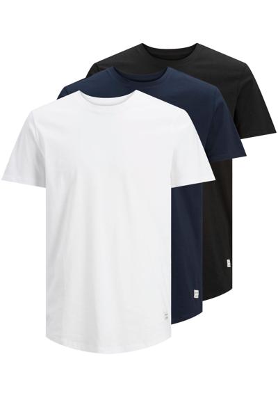 рубашка с круглым вырезом JJENOA TEE SS CREW NECK 3PK MP NOOS