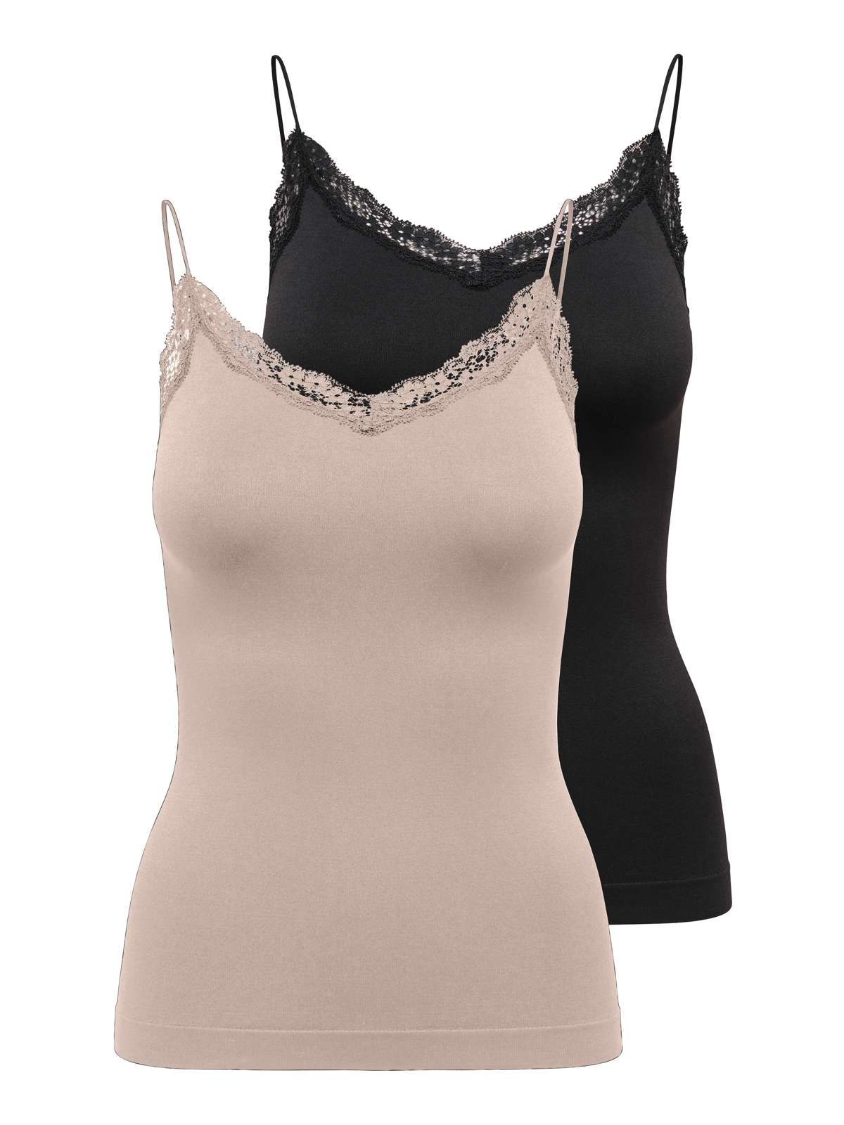 Майка ONLVICKY LACE BASIC 2-PACK SEAMLESS TOP