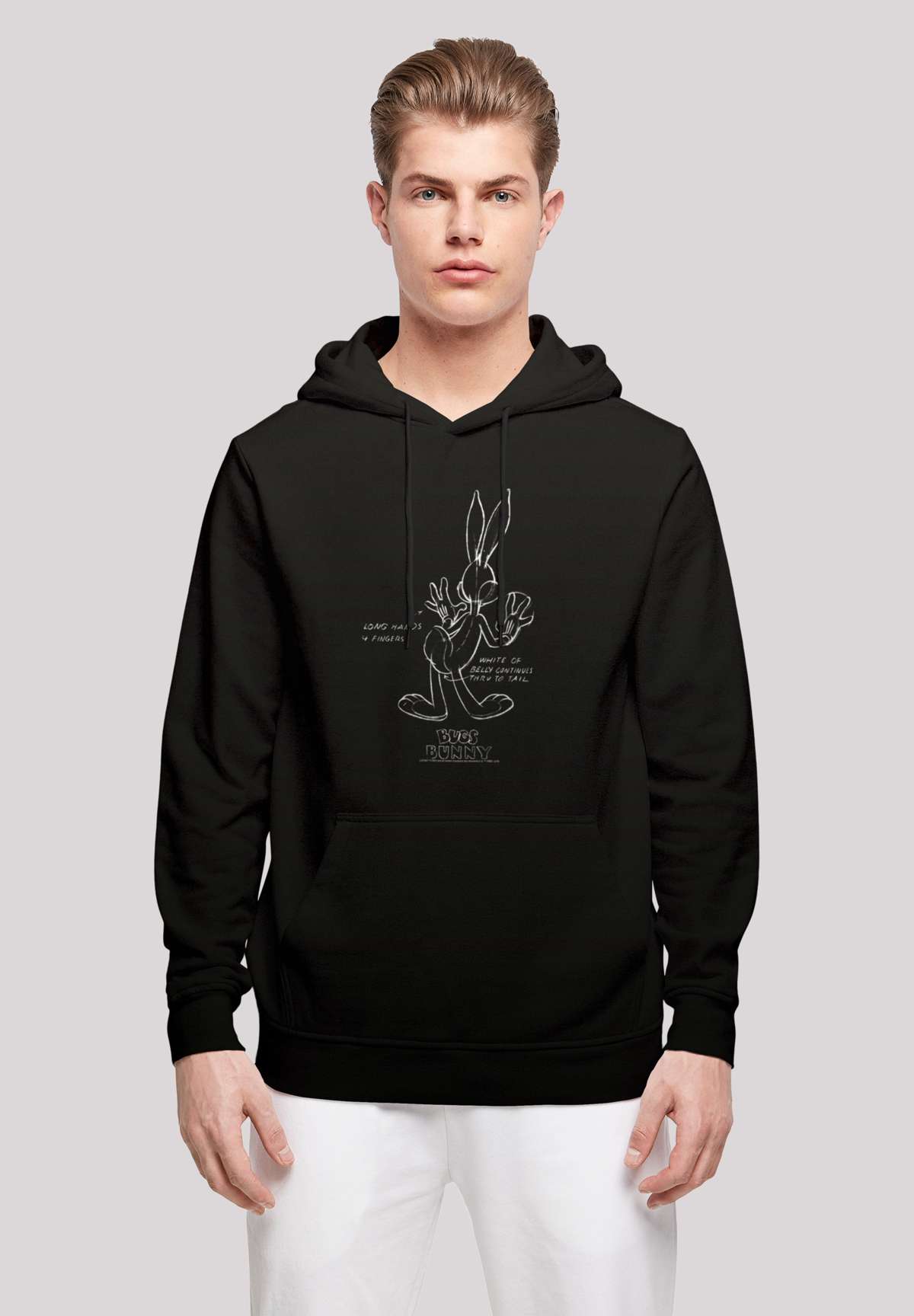 Толстовка с капюшоном Looney Tunes Bugs Bunny White Belly