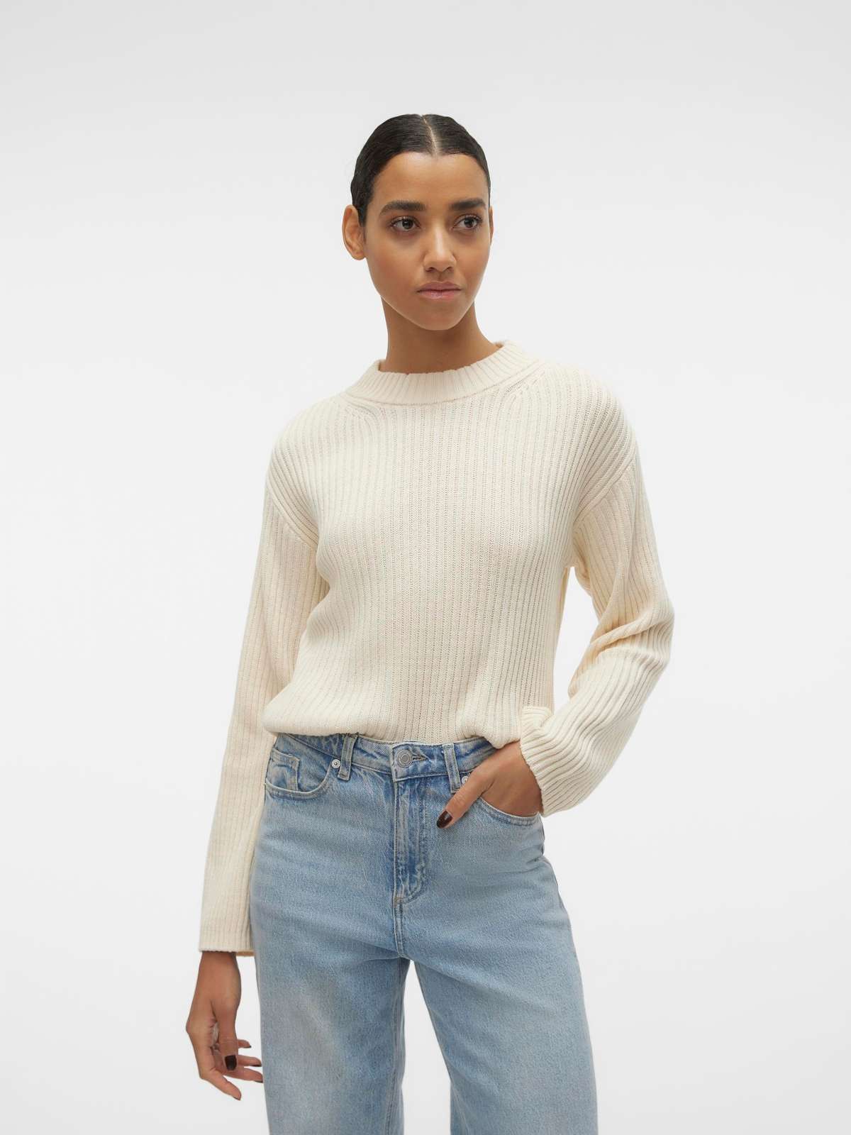 Свитер с круглым вырезом VMHILDE LS O-NECK SHORT PULLOVER NOOS