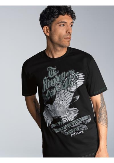 футболка TRIGEMA T-Shirt mit großem Adler-Printmotiv