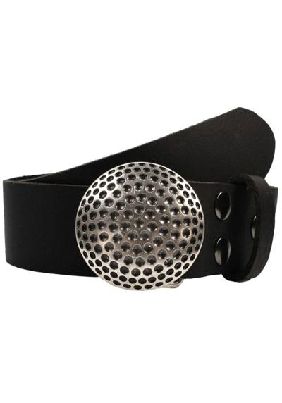 Кожаный ремень со сменной застежкой. Golfball Silber
