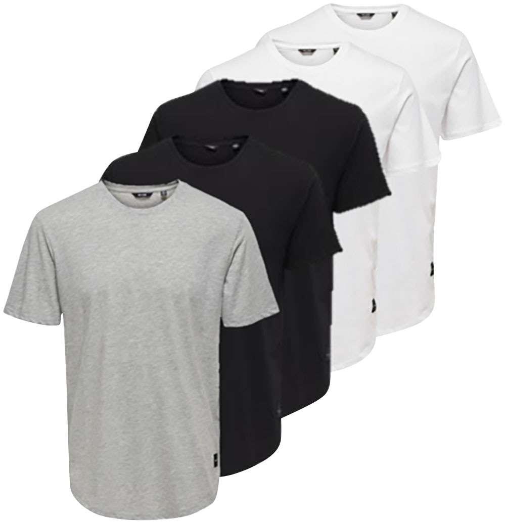 футболка ONSMATT LONGY SS TEE 5-PACK