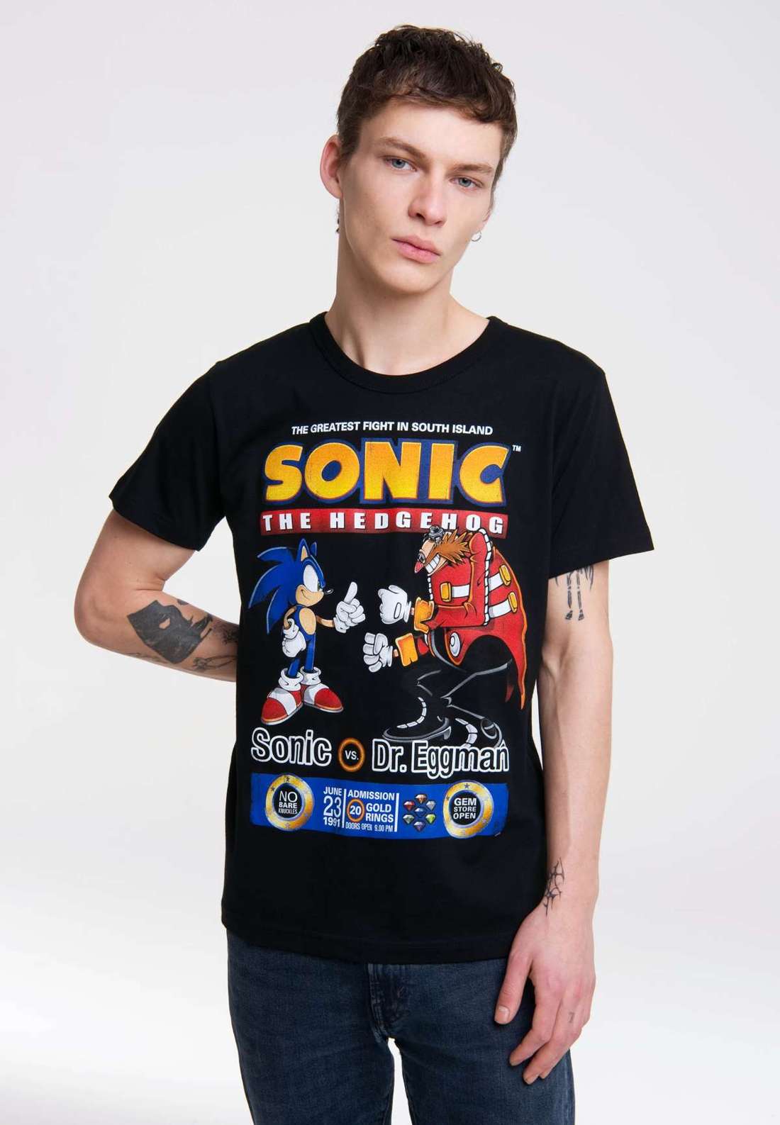 Футболка с лицензионным оригинальным дизайном Sonic