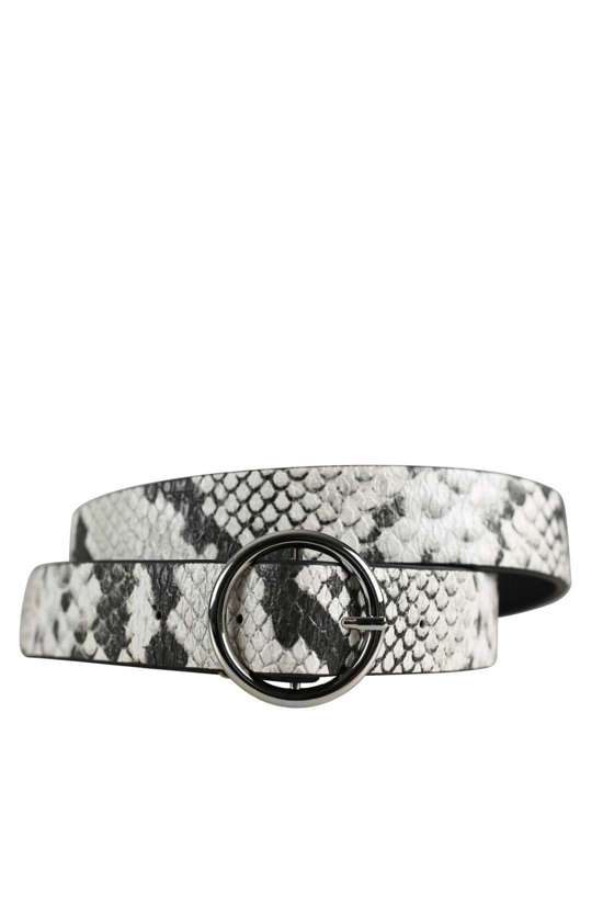 Синтетический ремень с великолепным змеиным принтом. Kleo