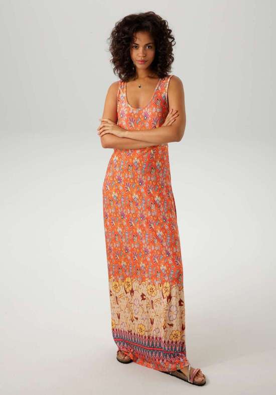 Летнее платье с гармоничным цветочным принтом и каймой по подолу - НОВАЯ КОЛЛЕКЦИЯ