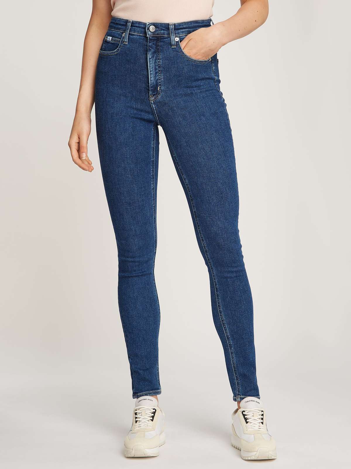 Джинсы скинни с пятью карманами. HIGH RISE SKINNY