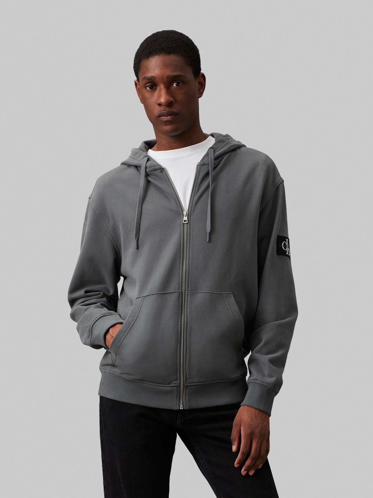 Толстовка с капюшоном и нашивкой-логотипом BADGE ZIP THROUGH HOODIE