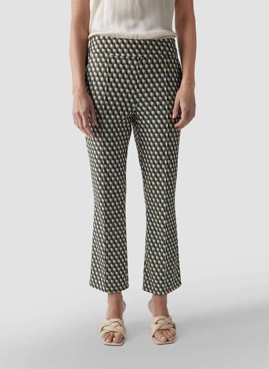 Брюки из джерси Elegante geometrisch gemusterte Hose für Damen