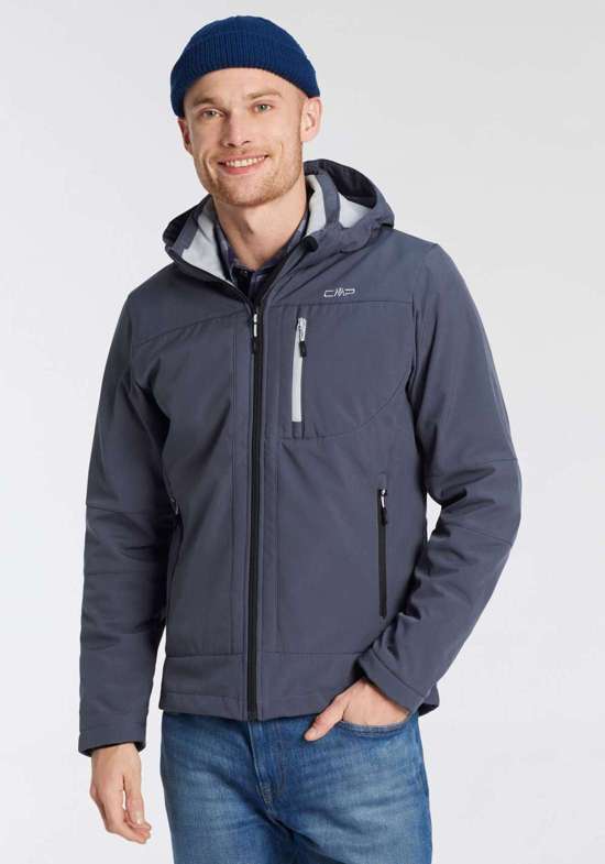 Куртка из софтшелла с капюшоном MAN JACKET ZIP HOOD
