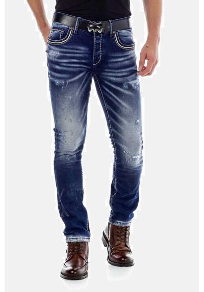 Прямые джинсы в поношенном виде Jeans