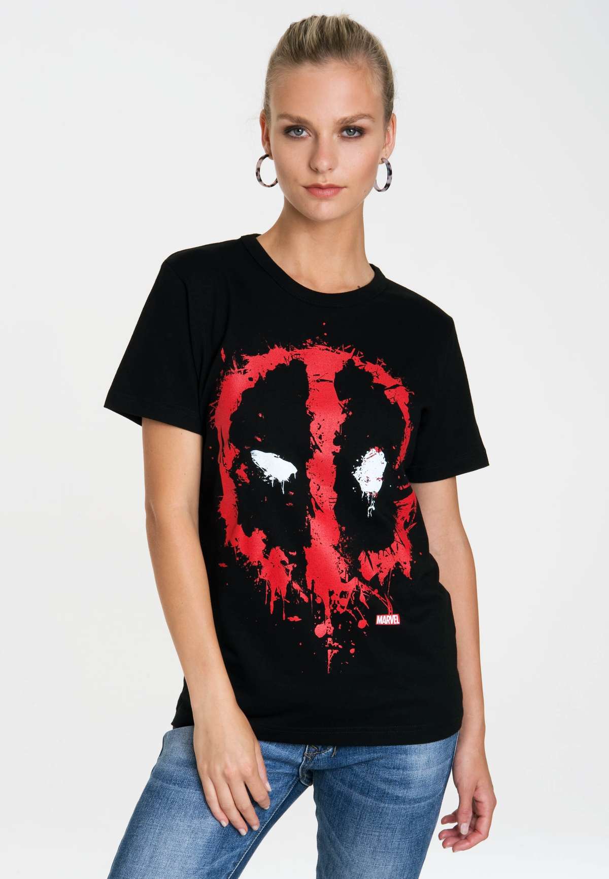 Футболка с классным принтом Marvel Deadpool Face
