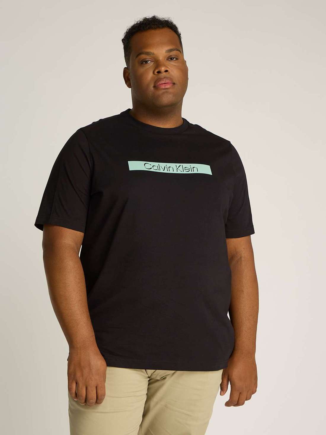 Футболка больших размеров с принтом логотипа BT_CUT OUT SHADOW LOGO T-SHIRT