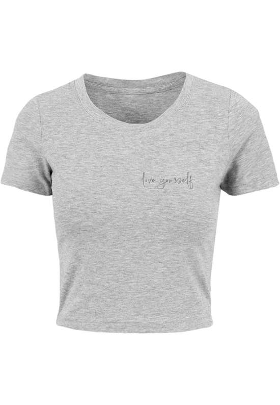 футболка Damen Ladies Love Yourself Cropped Tee