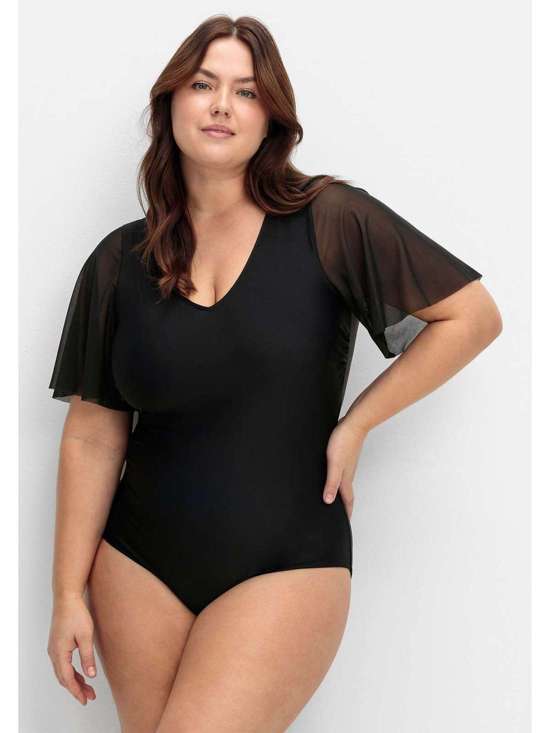 Купальник с короткими рукавами и эффектом фигуры Große Größen