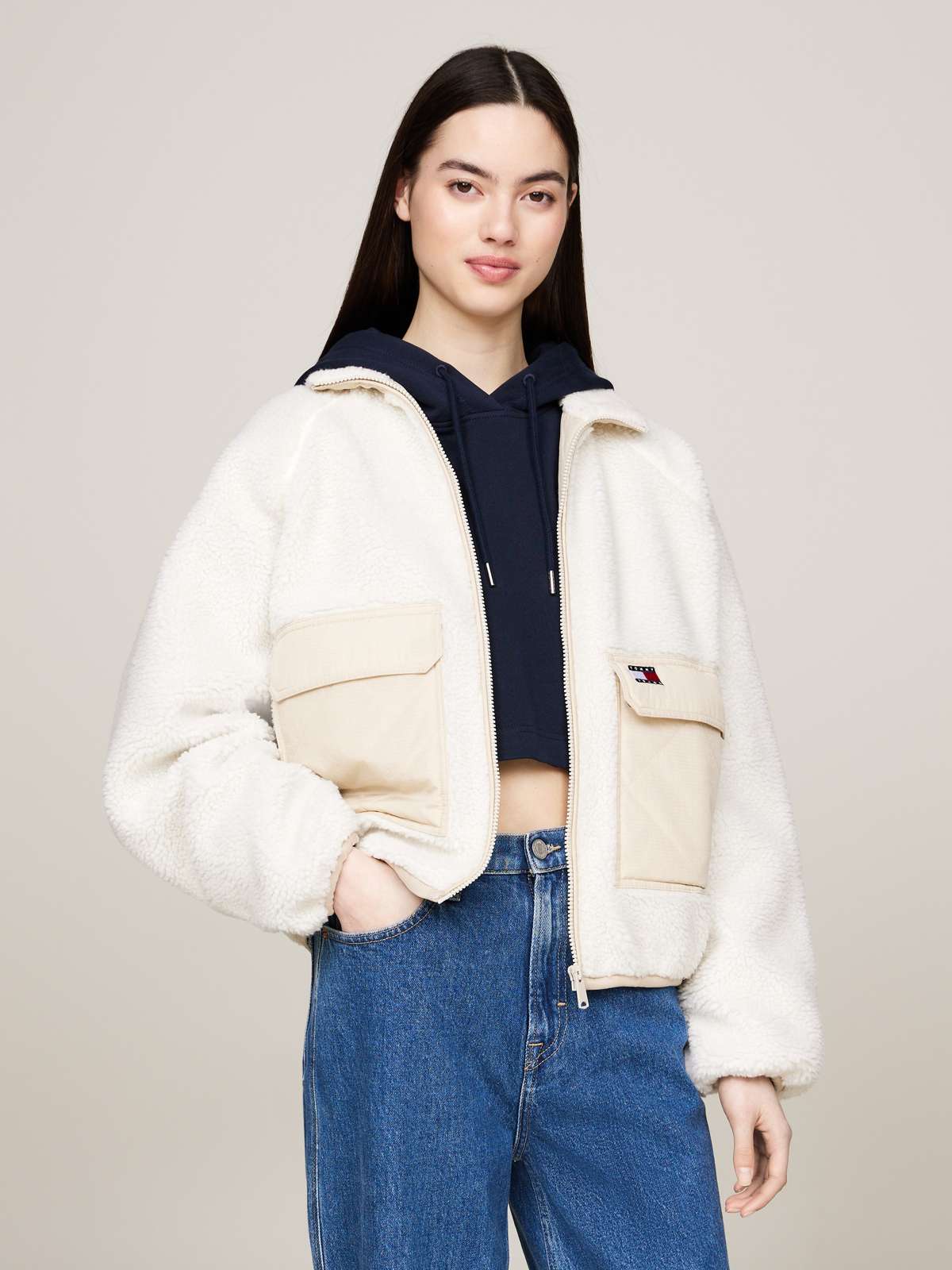Куртка-бомбер TJW CRP TEDDY MIX CLRBLK JACKET