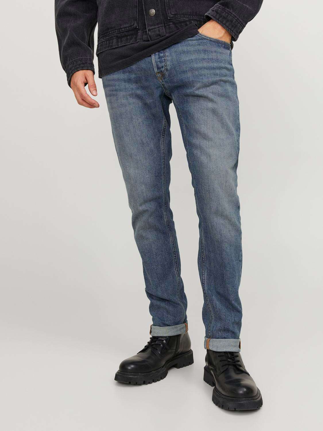 Джинсы узкого кроя JJIGLENN JJCOLE AM 171 SN