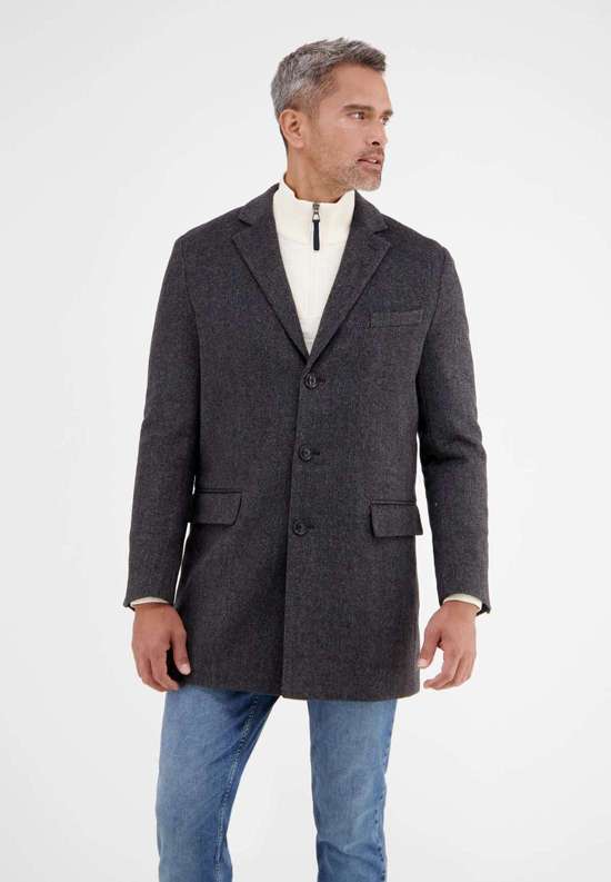 зимнее пальто LERROS Mantel in klassischer Fischgrat-Optik