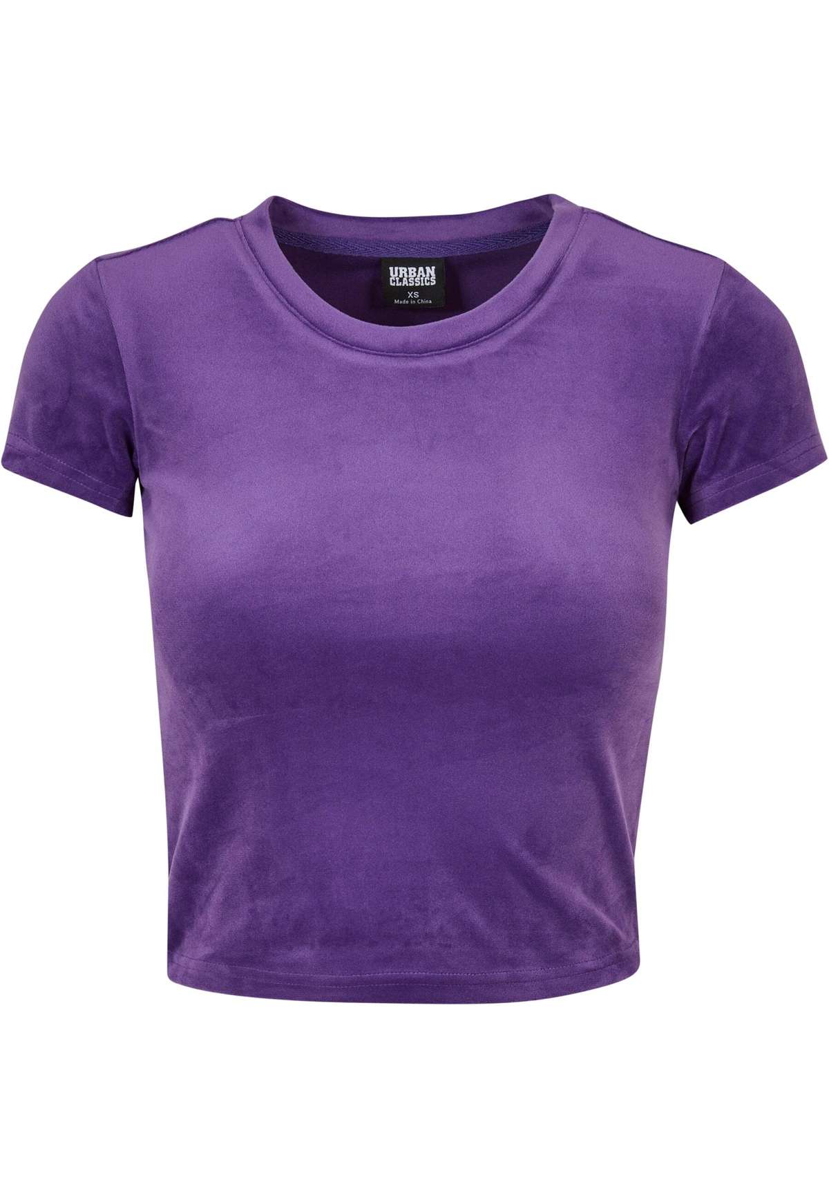 футболка Urban Classics Damen Ladies Short Velvet Tee