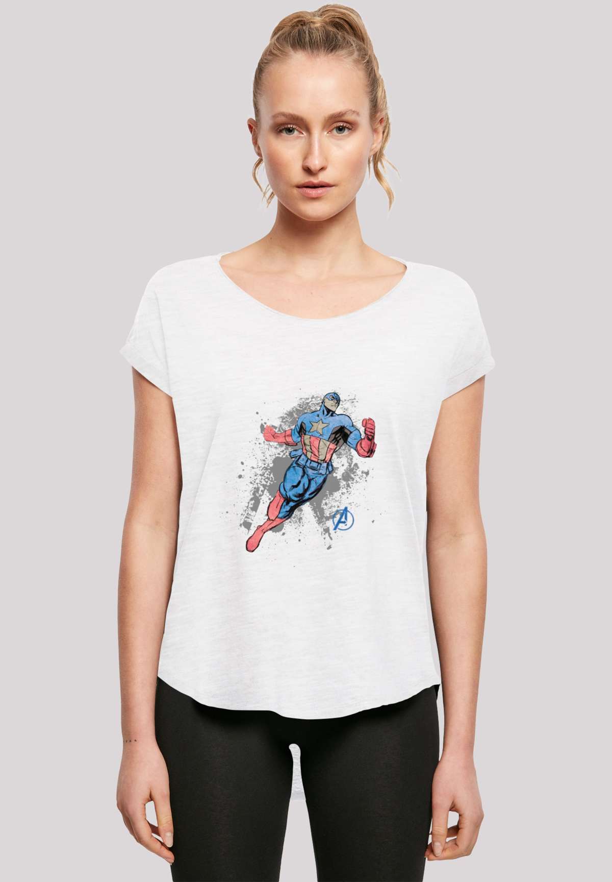 футболка Marvel Avengers Captain America Splash
