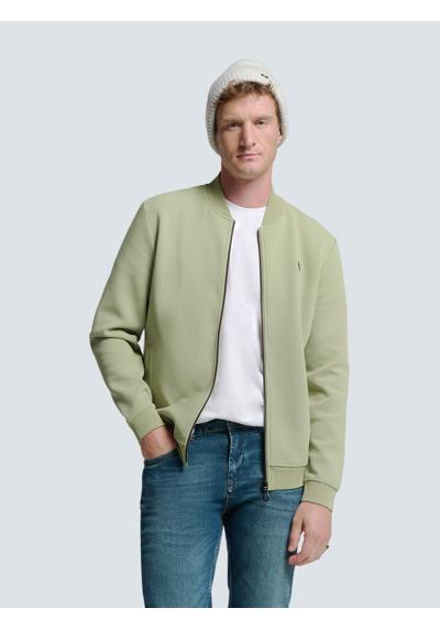 Свитера No Excess Stylische Weste mit Bomberkragen und Piqué-Material