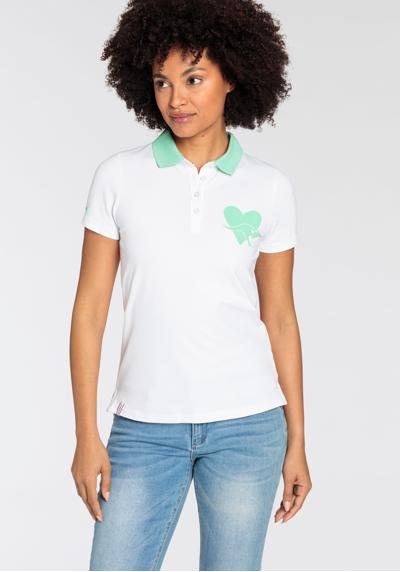 Рубашка-поло с контрастным воротником и логотипом на уровне груди – НОВАЯ КОЛЛЕКЦИЯ