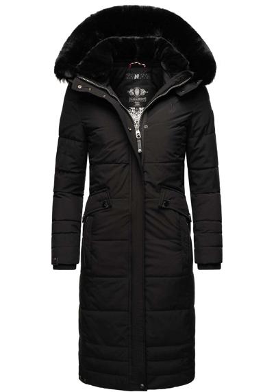 Зимнее пальто, элегантное стеганое пальто с капюшоном из мягкого искусственного меха.