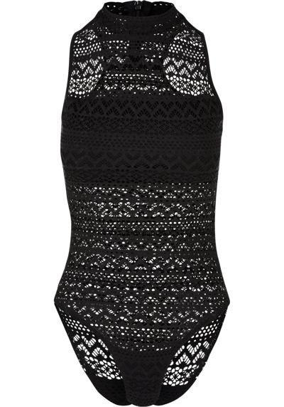 тело Urban Classics Damen Ladies Crochet Jersey Turtleneck Body