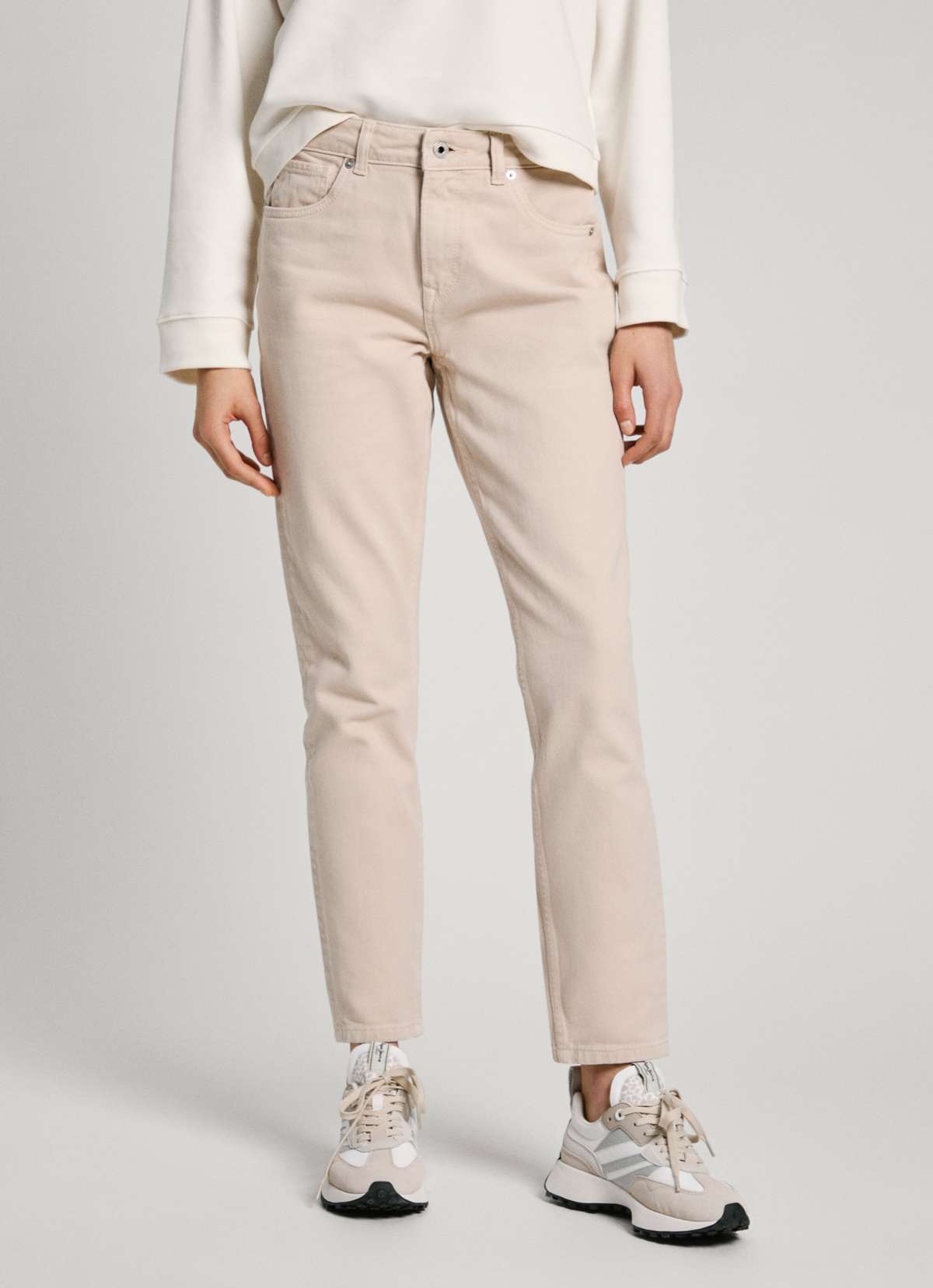 Джинсы с высокой талией TAPERED JEANS HW