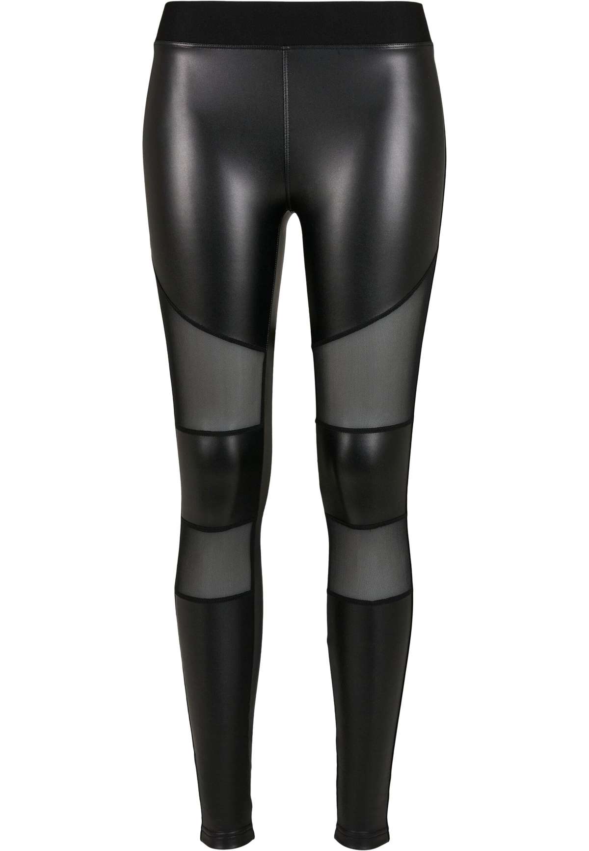 леггинсы Urban Classics Damen Ladies Tech Mesh Faux Leather Leggings