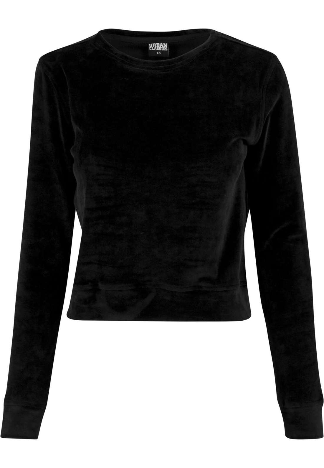 толстовка Urban Classics Damen Ladies Short Velvet Crew