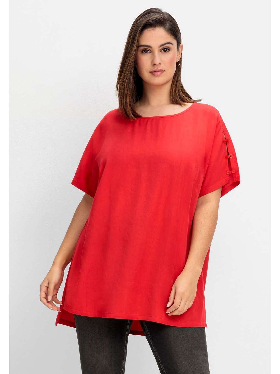 Длинная туника с разрезными рукавами Große Größen