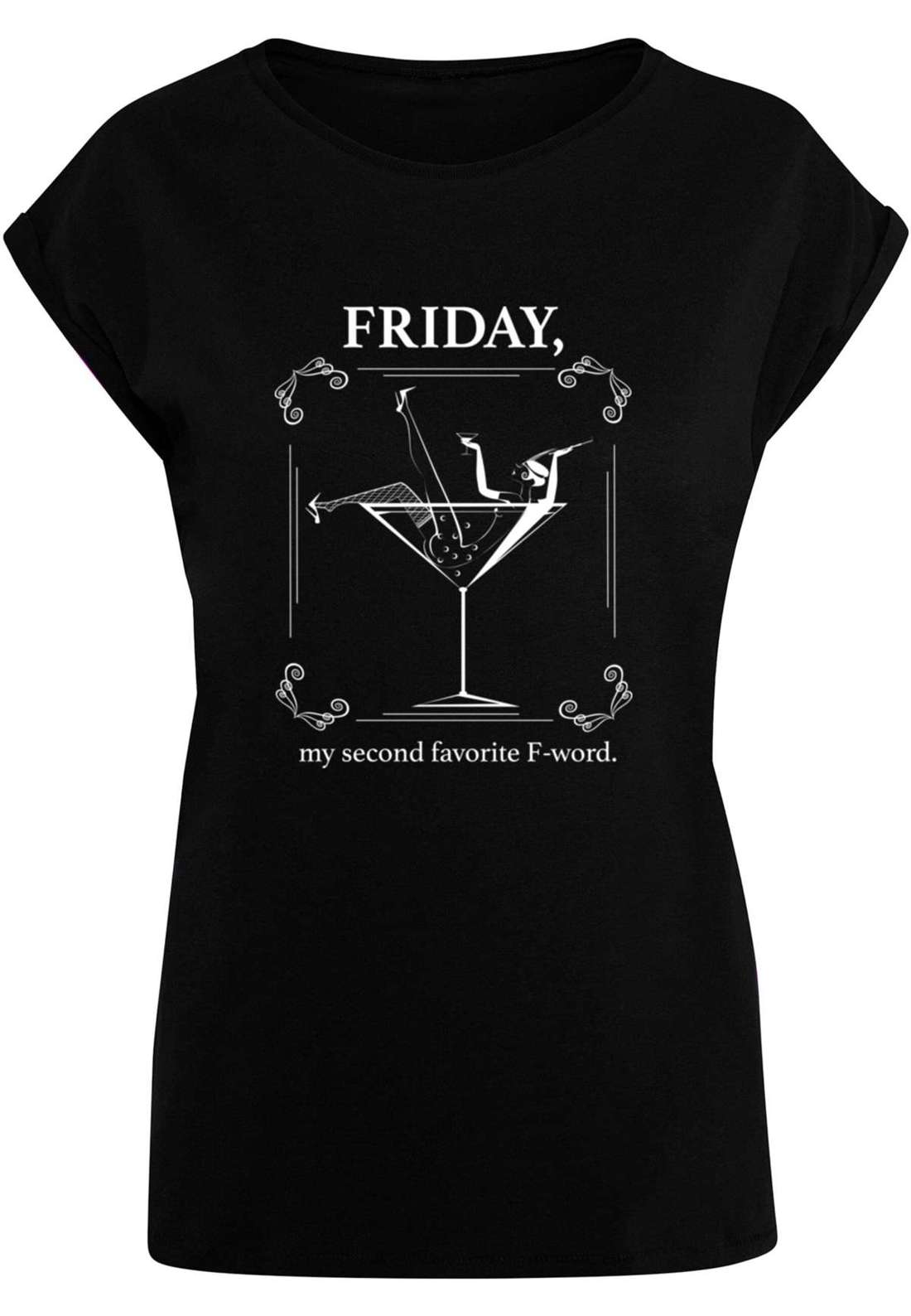 футболка Damen Ladies F-Word Extended Shoulder Tee