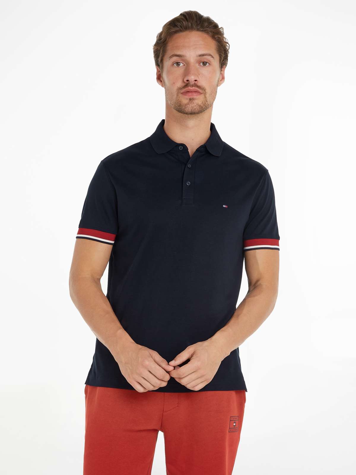 рубашка поло INTERLOCK SLEEVE DETAIL REG POLO