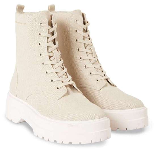 Ботинки на шнуровке и профильной подошве FEMININE ESSENTIAL CANVAS BOOT