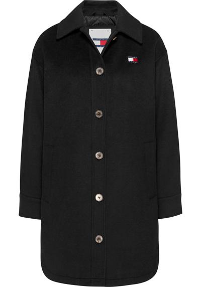 Короткое пальто с вышивкой логотипа TJW WOOL COAT EXT
